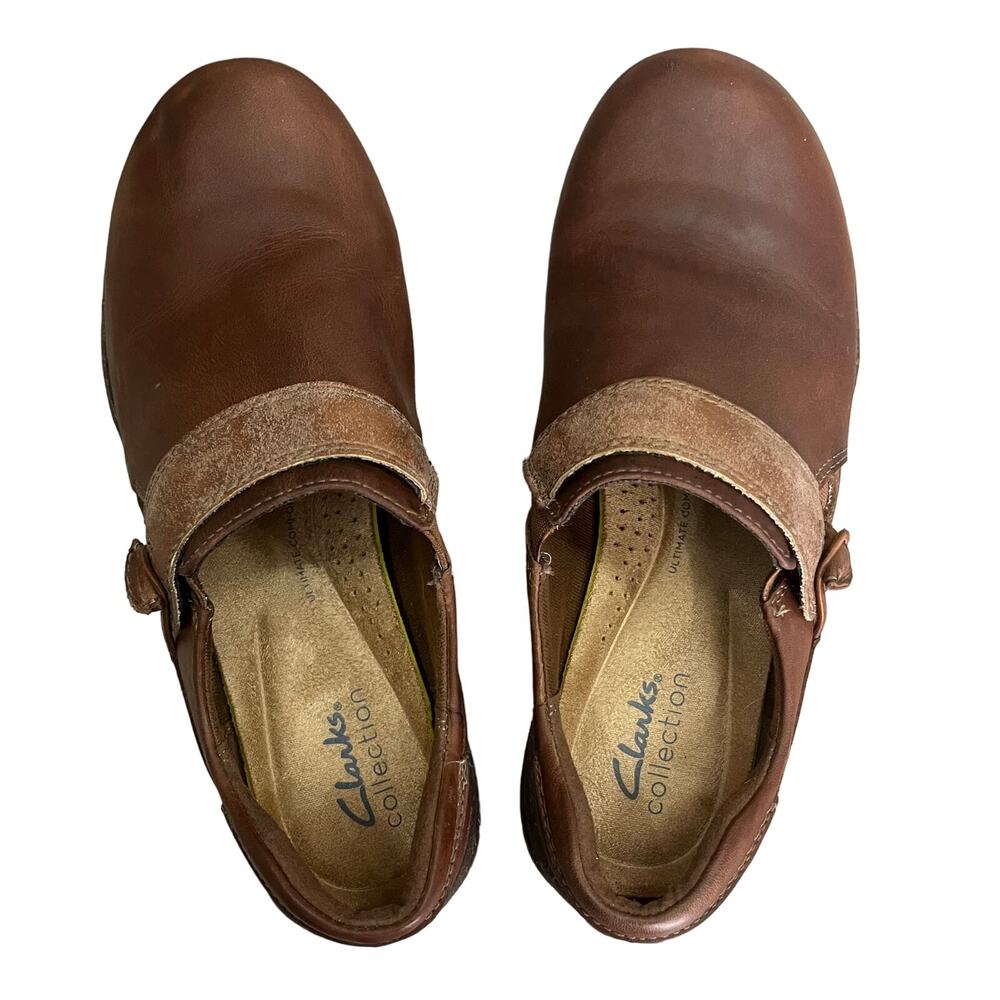 Clarks Womens Roseville Dot Leather Loafer Clogs‎ Size 7